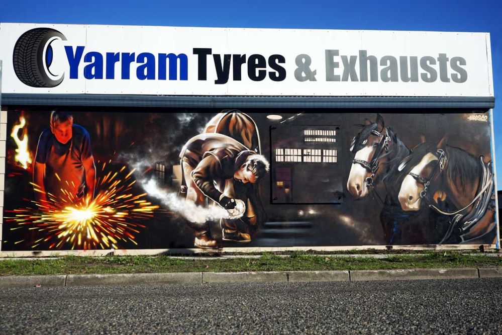 Yarram Tyres Heesco Mural