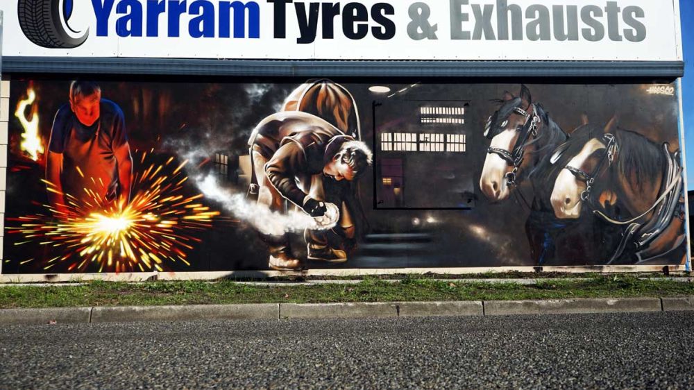 Yarram Tyres Heesco Mural